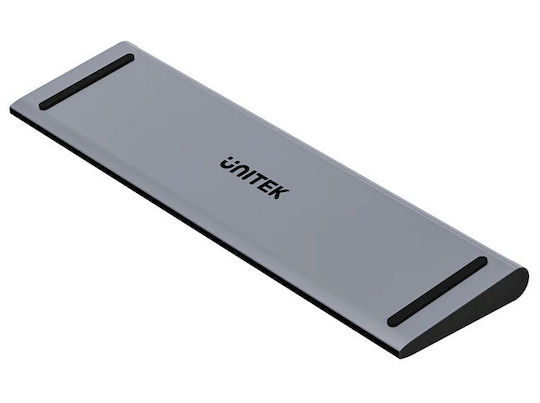 Unitek uHUB11+ USB-C Docking Station με HDMI 4K PD Ethernet και σύνδεση 3 Οθονών Γκρι