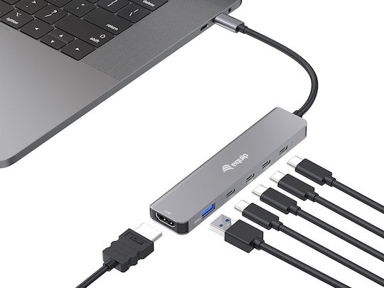 Equip USB-C Docking Station mit HDMI 4K PD Gray (133500)