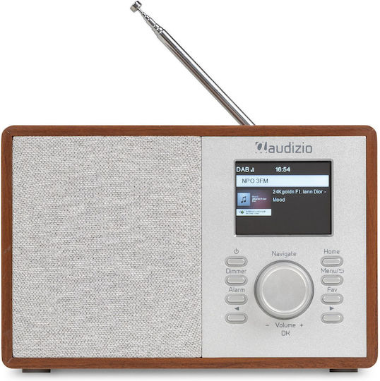 Audizio Настолен радиоприемник DAB+ с Bluetooth Кафяв