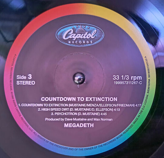 Megadeth Countdown To Extinction 2lp Vinyl