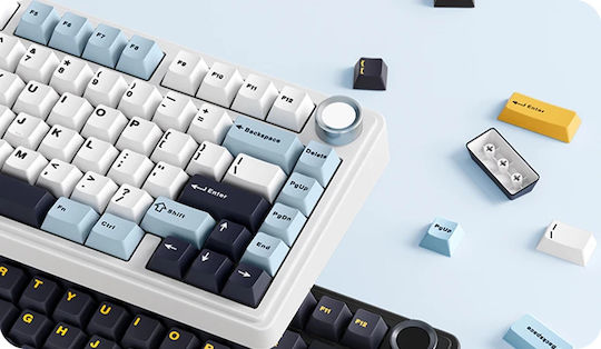 Aula F75 Gaming Mechanical Keyboard Tenkeyless with RGB Lighting (English US) Purple/Beige/Green