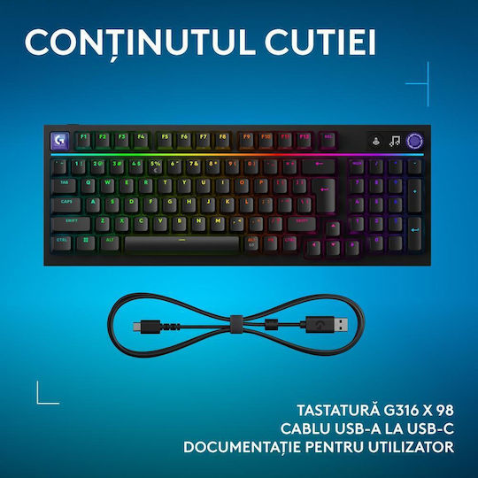Logitech G316 X 98 Gaming Mechanical Keyboard with RGB Lighting (English US)