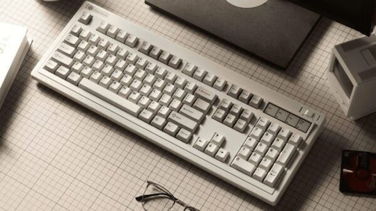 Keychron R6 QMK R6-M4 Kabelloses Gaming-Technik Tastatur mit Keychron Super-Banane Schalter Englisch (US) Grau