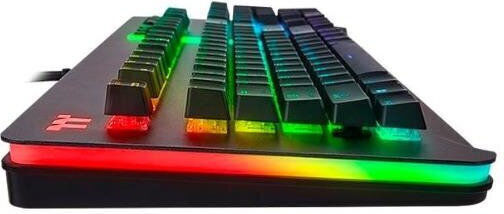 Thermaltake Level 20 Gaming Mechanical Keyboard with Cherry MX Blue switches and RGB lighting (English US) Titanium