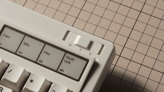 Keychron R6 QMK R6-M4 Kabelloses Gaming-Technik Tastatur mit Keychron Super-Banane Schalter Englisch (US) Grau