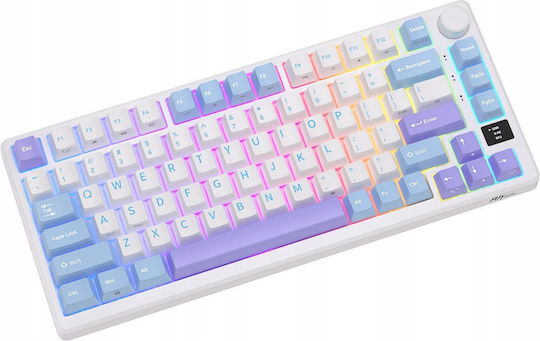 Royal Kludge RK-M75 Wireless Gaming Mechanical Keyboard 75% with Custom Brown switches and RGB lighting (English US) Blue
