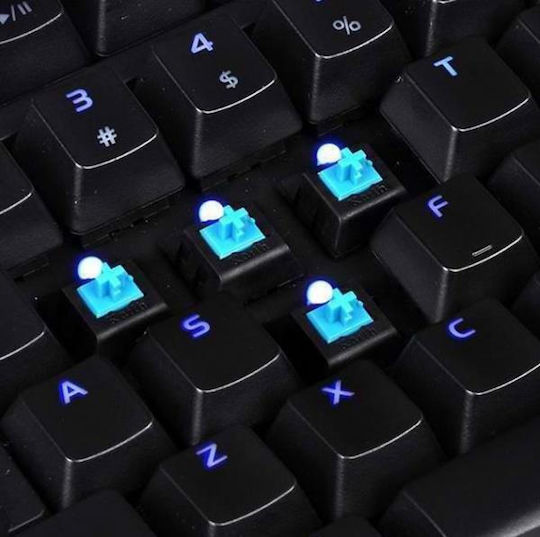 Thermaltake Poseidon Z Gaming Mechanical Keyboard with Custom Blue switches and RGB lighting (English US)