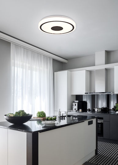 Trio Lighting Πλαφονιέρα Οροφής 33εκ. Μαύρη με Ενσωματωμένο LED