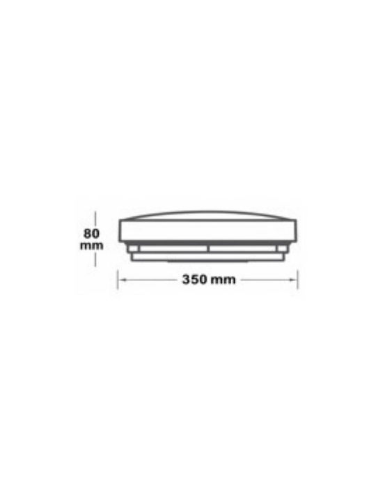 Universe Ceiling Mount Light Bathroom 35cm with Integrated LED