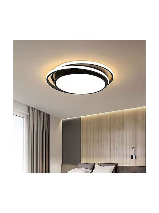 Home Lighting Πλαφονιέρα Οροφής 47εκ. Μαύρη με Ενσωματωμένο LED