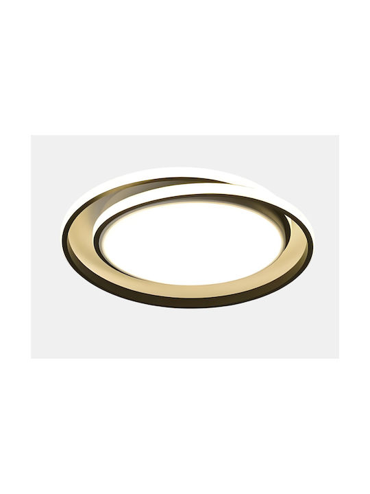 Home Lighting Πλαφονιέρα Οροφής 47εκ. Μαύρη με Ενσωματωμένο LED