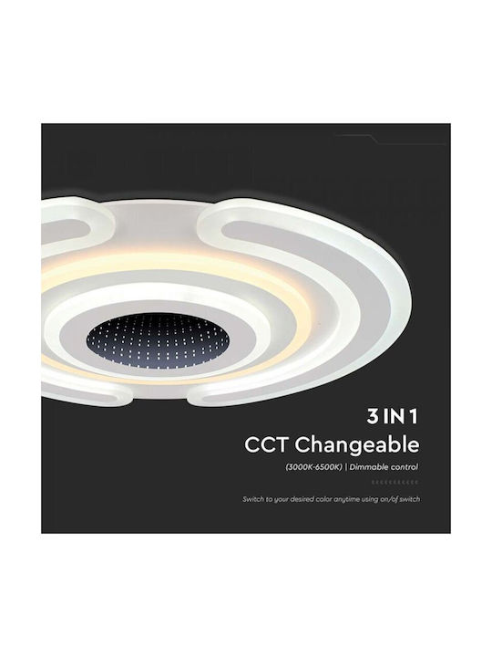 V-TAC Ceiling Mount Light 52cm White with Integrated LED and Remote Control