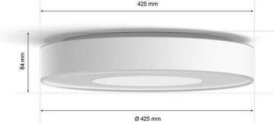 Philips Smart Deckenleuchte 42.5cm Weiß mit Integrierter LED und Fernbedienung