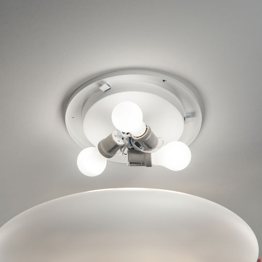 Ideal Lux Smarties PL3 Ceiling Mount Light 50cm White with Socket E27
