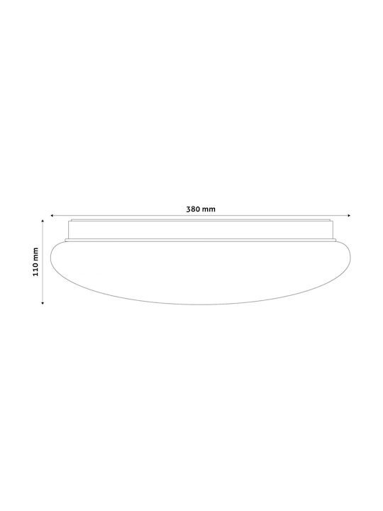 Avide ACLO38WW-24W-HL-ST Ceiling Mount Light 38cm White with Integrated LED