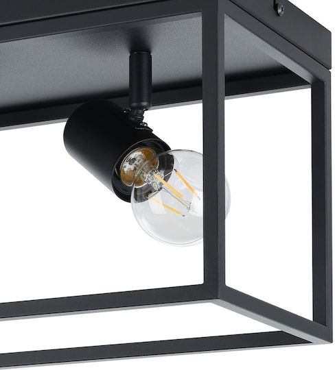 Eglo Silentina Deckenleuchte 36cm Schwarz mit Fassung E27