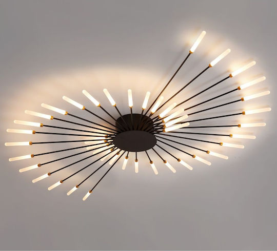 ARlight CCC 710-42 Πλαφονιέρα Οροφής 128εκ. Μαύρη με Ενσωματωμένο LED