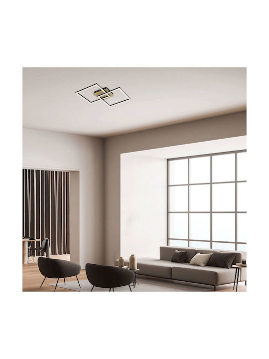 Rabalux Ashton Ceiling Mount Light 40cm Black with Integrated LED
