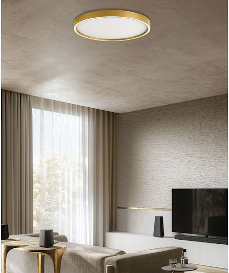 Viokef Vanessa Ceiling Mount Light 50cm Gold with Integrated LED