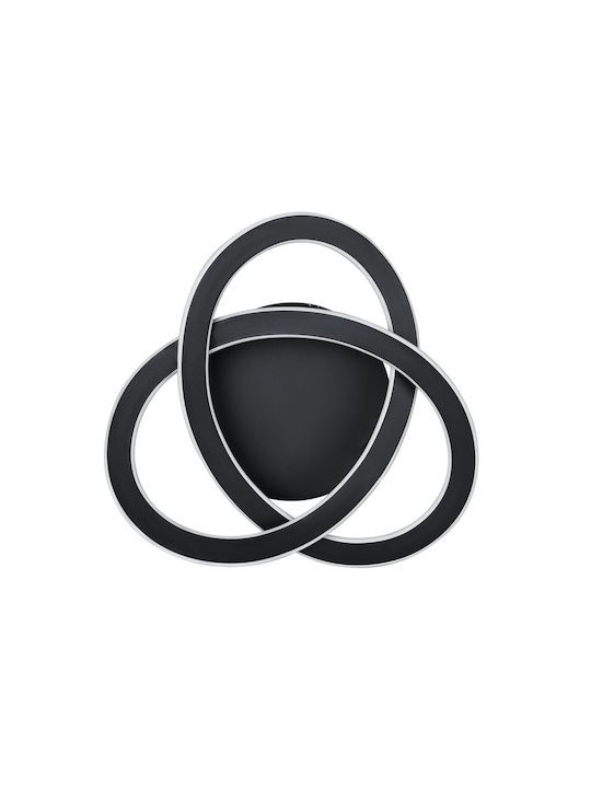 Eglo Rolimare Ceiling Mount Light 42cm Black with Integrated LED