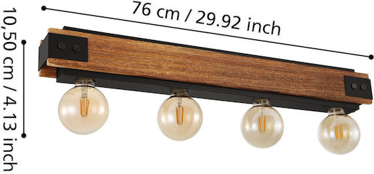 Eglo Layham Deckenleuchte 76cm Beige mit Fassung E27
