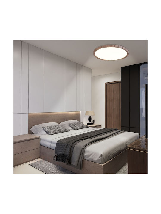 Lightex Plafonieră de Tavan Aurie cu LED Integrat și Telecomandă