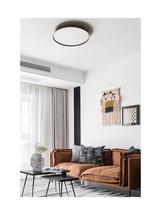 VK Lighting Ceiling Mount Light 51cm Brown with Integrated LED