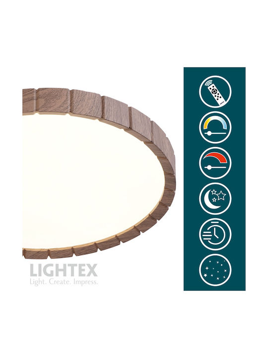 Lightex Plafonieră de Tavan Aurie cu LED Integrat și Telecomandă