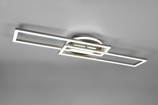 Trio Lighting Twister Πλαφονιέρα Οροφής 90.5εκ. Γκρι με Ενσωματωμένο LED και Τηλεχειριστήριο