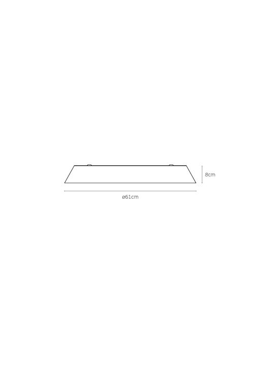 VK Lighting Deckenleuchte 61cm Braun mit Integrierter LED