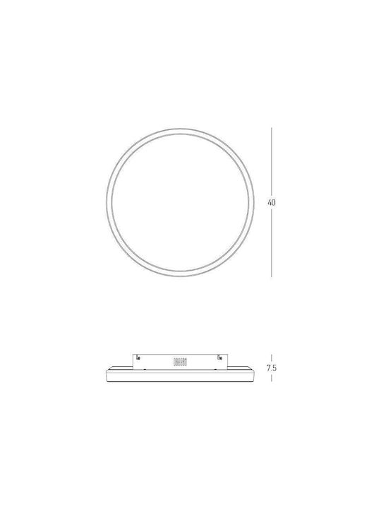Zambelis Lights Ceiling Mount Light Black with Integrated LED