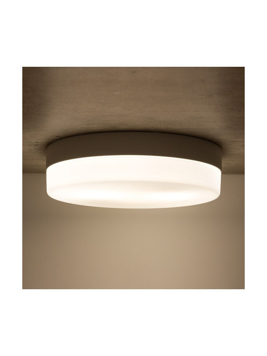 TK Lighting Πλαφονιέρα Οροφής Μπάνιου Μαύρη με Ντουί E27