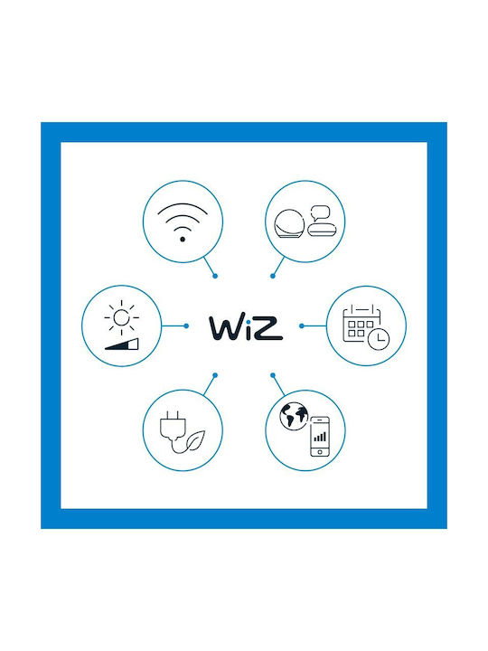 WiZ Smart Deckenleuchte 55cm Weiß mit Integrierter LED und Fernbedienung