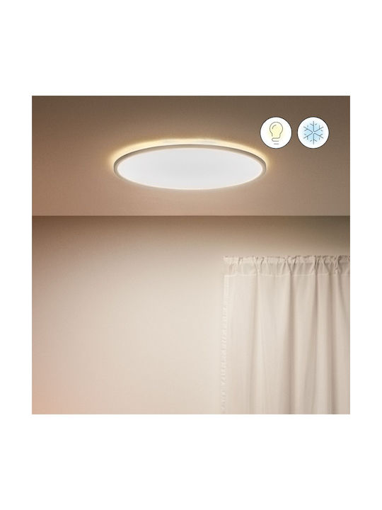 WiZ Smart Deckenleuchte 55cm Weiß mit Integrierter LED und Fernbedienung