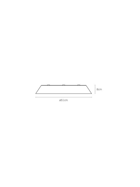 VK Lighting Deckenleuchte 51cm Beige mit Integrierter LED