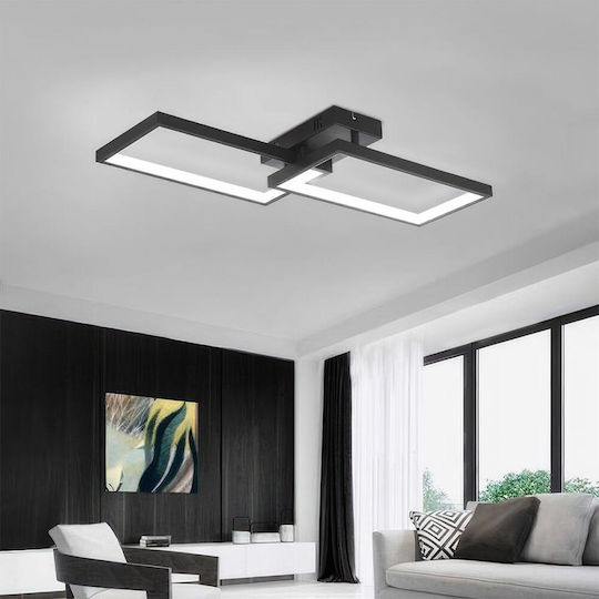 Braytron Plafonieră de Tavan Neagră cu LED Integrat