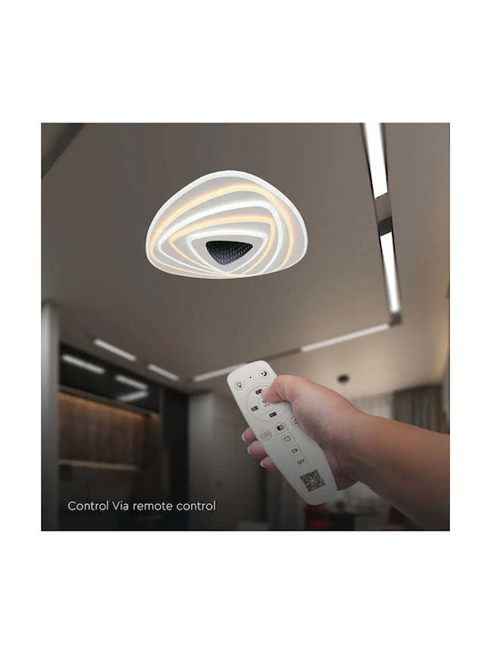 V-TAC Deckenleuchte 50cm Weiß mit Integrierter LED und Fernbedienung