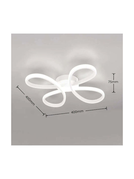 Trio Lighting Ceiling Mount Light 40cm White with Integrated LED