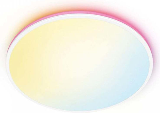 WiZ Smart Deckenleuchte 40cm Weiß mit Integrierter LED und Fernbedienung