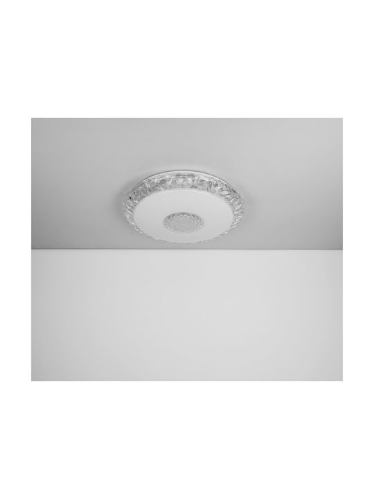 Globo Lighting Eddie Таванно осветление 50бр Бяла с Вграден LED и Дистанционно Управление
