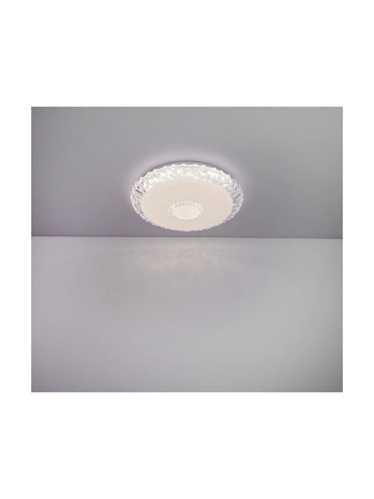 Globo Lighting Eddie Таванно осветление 50бр Бяла с Вграден LED и Дистанционно Управление