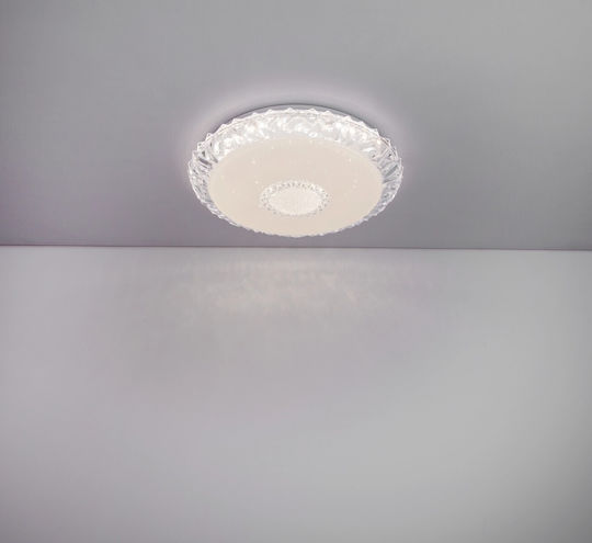 Globo Lighting Eddie Ceiling Mount Light 50cm White with Integrated LED and Remote Control