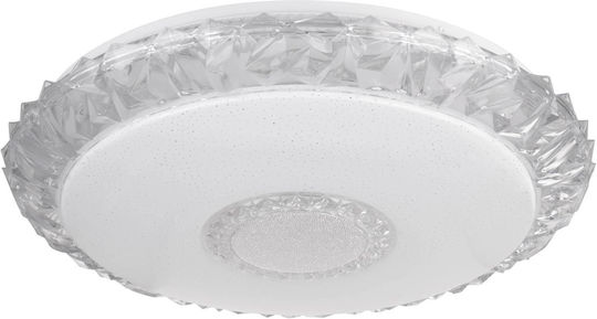 Globo Lighting Eddie Ceiling Mount Light 50cm White with Integrated LED and Remote Control
