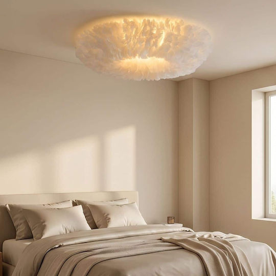 Led7 Deckenleuchte Badezimmer 50cm Silber mit Fassung E27