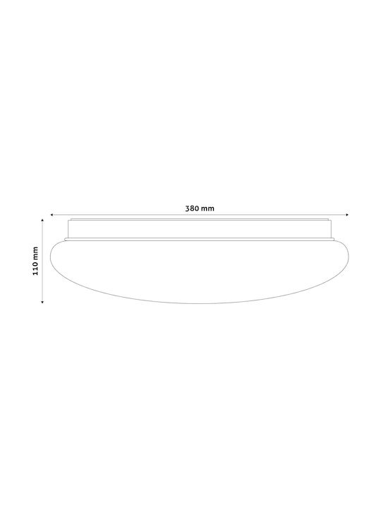 Avide ACLO38NW-24W-HL-ST Ceiling Mount Light 38cm White with Integrated LED