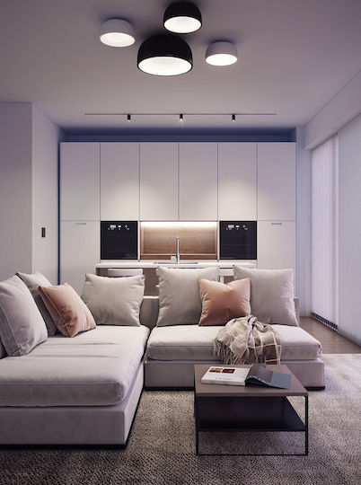 VK Lighting Plafonieră de Tavan 30buc Neagră cu Soclu E27