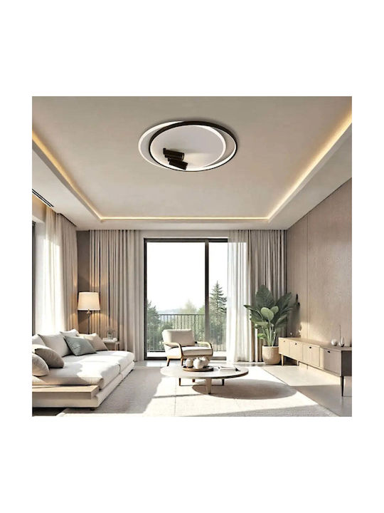 Vivalux Aragon Ceiling Light 55cm Black with Integrated LED and Remote Control
