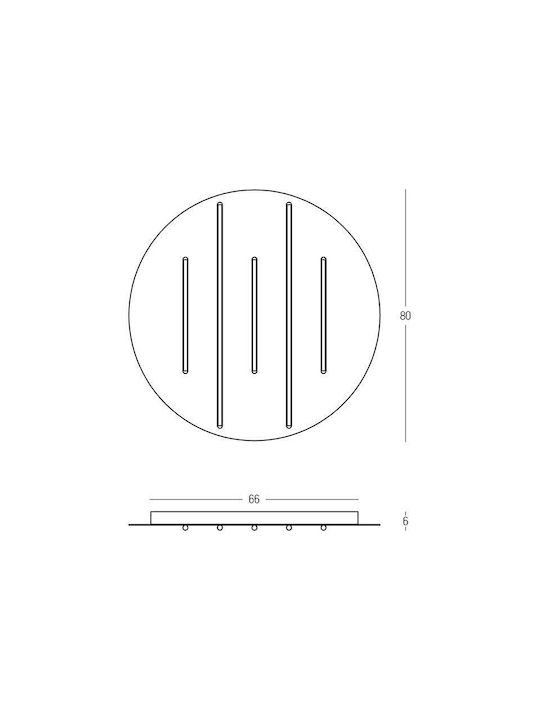 Zambelis Lights Ceiling Mount Light Black with Integrated LED