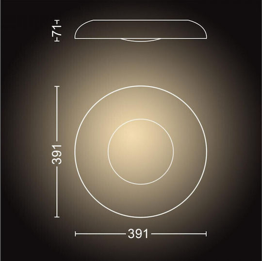 Philips Hue Still Inteligent Plafonieră de Tavan 39.1buc Albă cu LED Integrat
