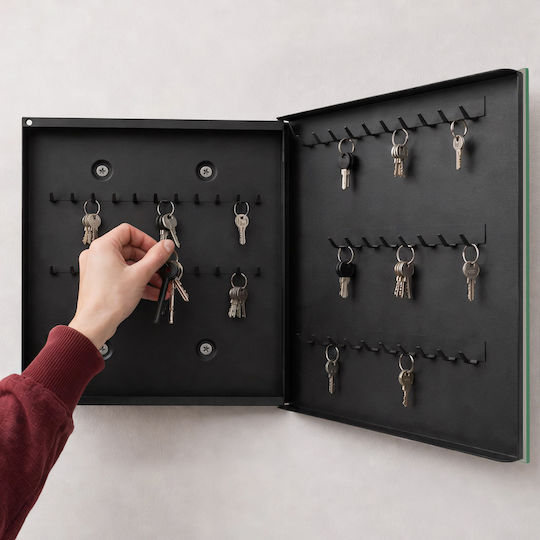 Tulup Metallic Wall Key Hook 50 Hooks 30x30x5cm